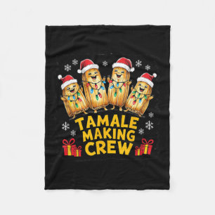 Tamale Making Crew Tamale Season Funny Mexican Chr Fleece Blanket