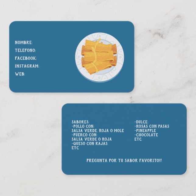 Tamales Business Card (Front/Back)
