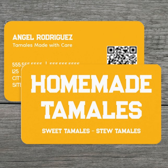 Tamales Custom QR Business Card (Tamales Custom QR Business Cards)