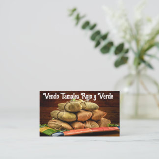 Tamales de rojo y verde business card
