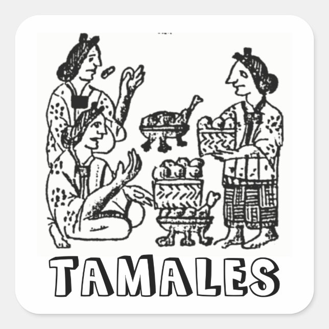 Tamales (Florentine Codex, 16th century) Square Sticker (Front)