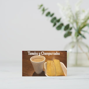 Tamales y champurrados business card