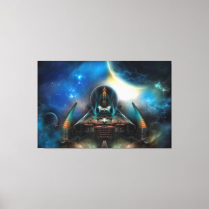 Tamalin 5 Science Fiction Artwork Stretched Canvas Print