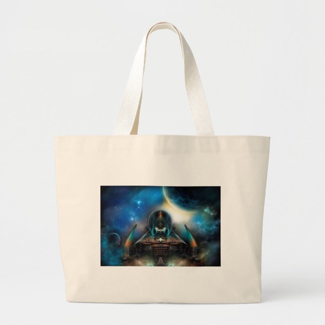 Tamalin 5 Science Fiction Fractal Artwork Large Tote Bag (Front)