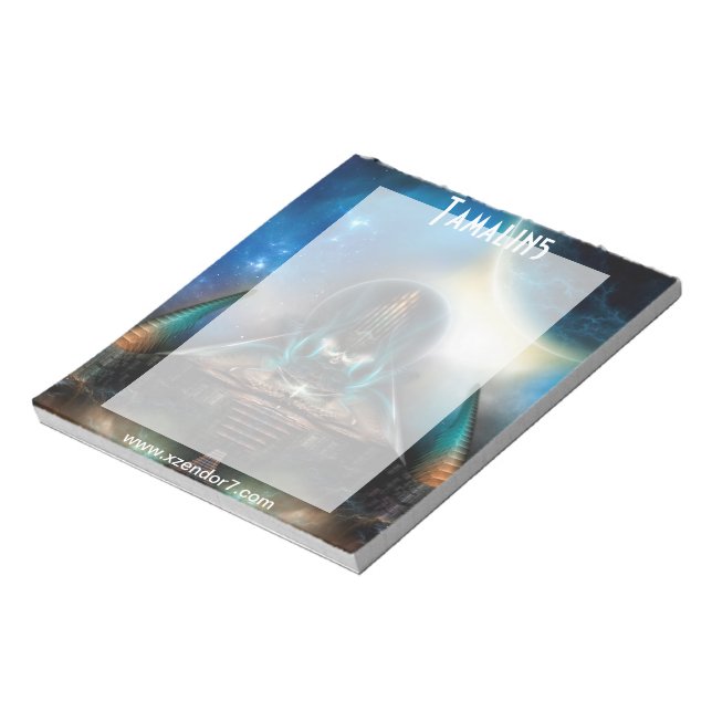 Tamalin 5 Science Fiction Fractal Artwork Notepad (Rotated)
