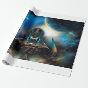 Tamalin 5 Science Fiction Fractal Artwork Wrapping Paper