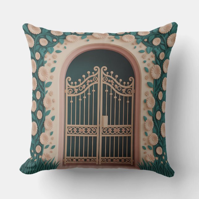 Taman Gate Relief 3D Batik Motif Cushion (Front)