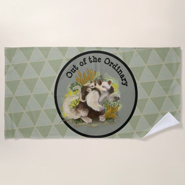Tamandua Anteater Beach Towel (Front)