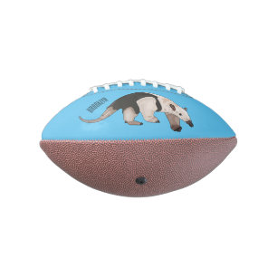 Tamandua cartoon illustration american football