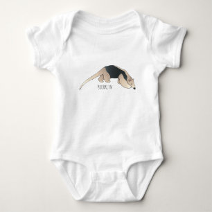 Tamandua cartoon illustration baby bodysuit
