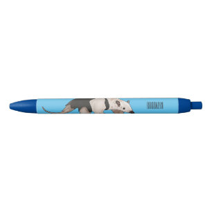 Tamandua cartoon illustration black ink pen