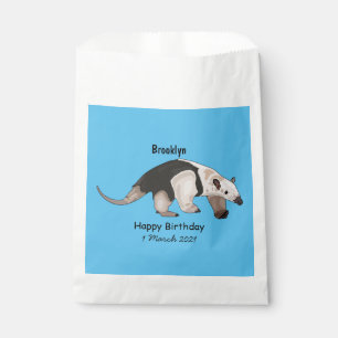 Tamandua cartoon illustration favour bags