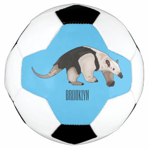 Tamandua cartoon illustration football