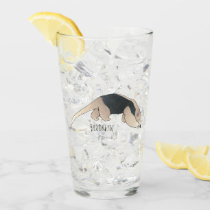 Tamandua cartoon illustration glass
