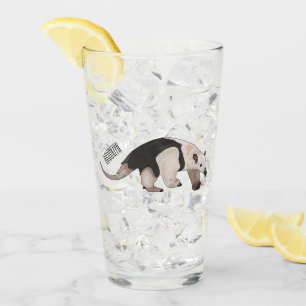 Tamandua cartoon illustration glass