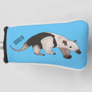 Tamandua cartoon illustration golf head cover
