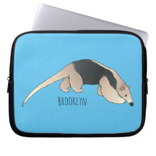Tamandua cartoon illustration  laptop sleeve