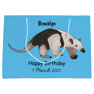 Tamandua cartoon illustration large gift bag