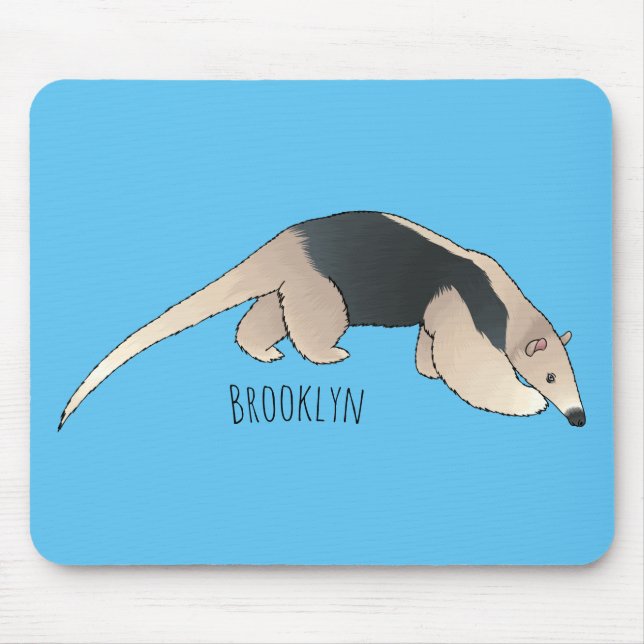 Tamandua cartoon illustration  mouse mat (Front)
