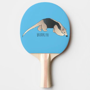 Tamandua cartoon illustration ping pong paddle