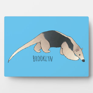 Tamandua cartoon illustration plaque