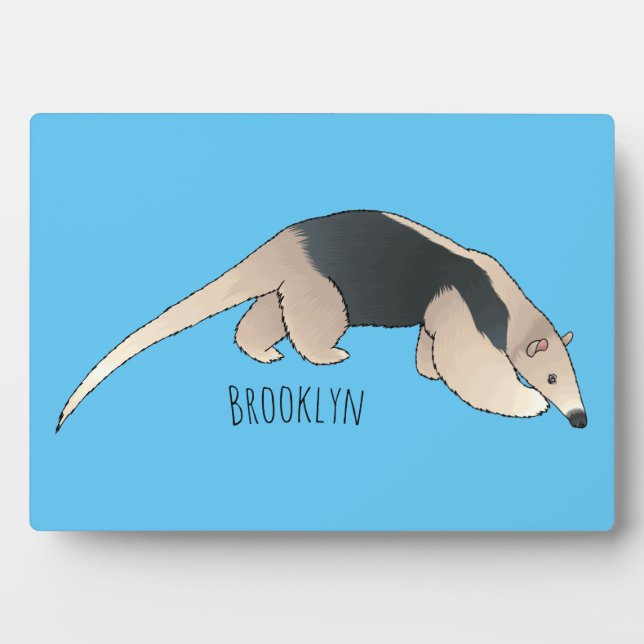 Tamandua cartoon illustration  plaque (Front)