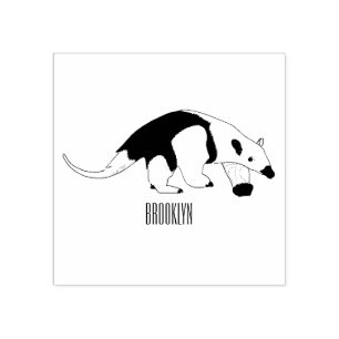 Tamandua cartoon illustration rubber stamp