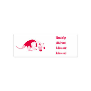 Tamandua cartoon illustration self-inking stamp
