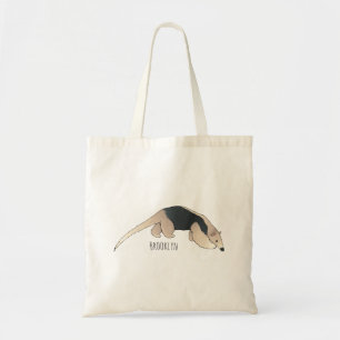 Tamandua cartoon illustration tote bag