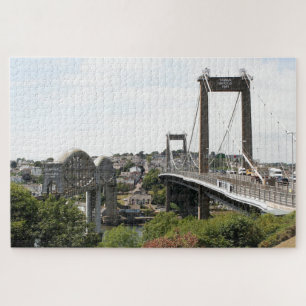 Tamar Bridges, Saltash & Plymouth, England   Jigsaw Puzzle