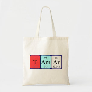 Tamar periodic table name tote bag