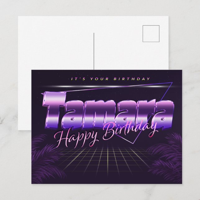 Tamara Name First name pura postcard (Front/Back)