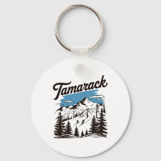 Tamarack Idaho Ski Resort Skiing Skier 2 Key Ring