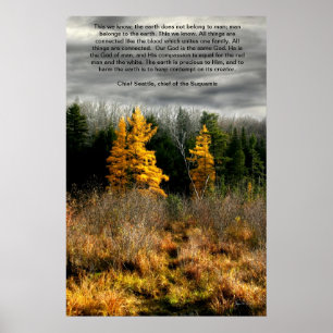 Tamarack Three Seattle Quote Card, Seattle Quote Poster