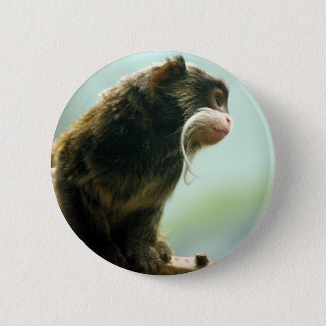 Tamarin Monkey 6 Cm Round Badge (Front)