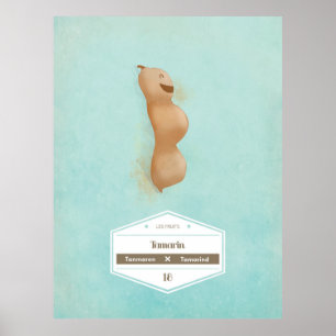 Tamarind fruit portrait poster