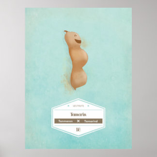 Tamarind fruit portrait poster