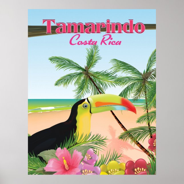 Tamarindo Costa Rica beach holiday poster (Front)