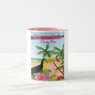 Tamarindo Costa Rica beach holiday poster Two-Tone Coffee Mug