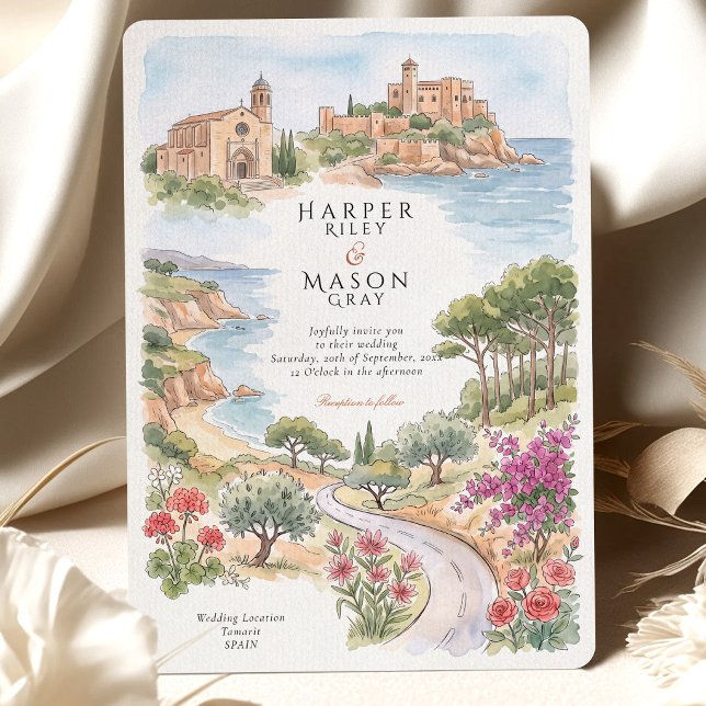 Tamarit Spain Wedding Invitation (Creator Uploaded)