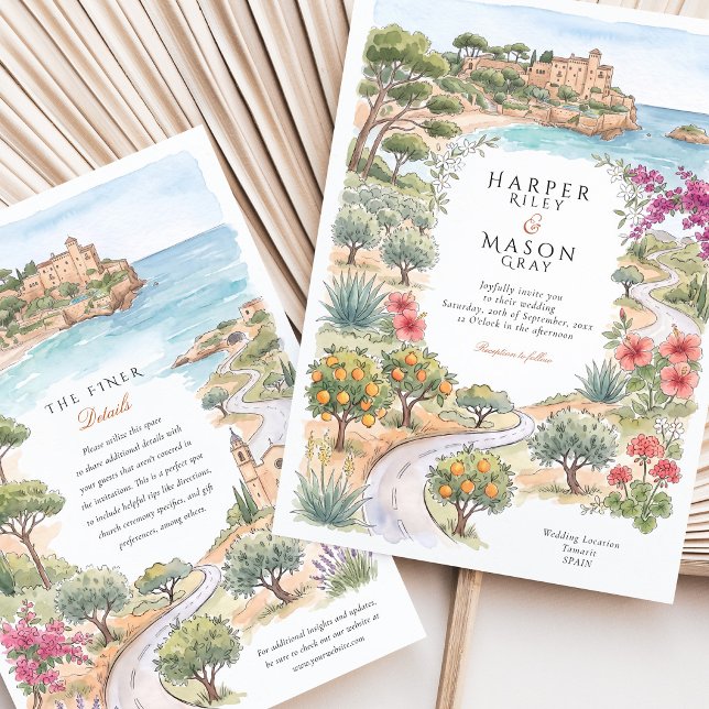 Tamarit Spain Wedding Invitation (Creator Uploaded)