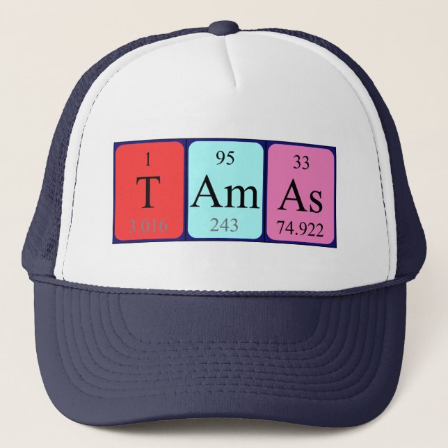 Tamás periodic table name hat (Front)