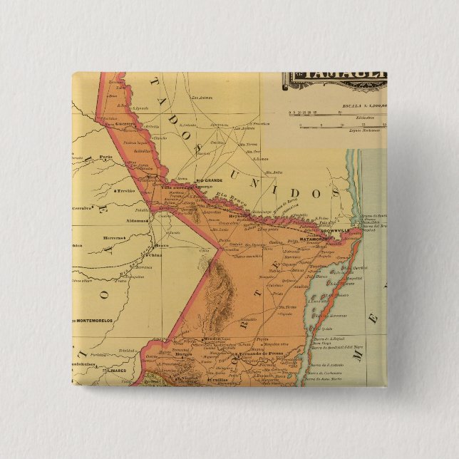 Tamaulipas 15 Cm Square Badge (Front)