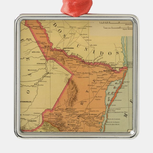 Tamaulipas Metal Tree Decoration (Front)