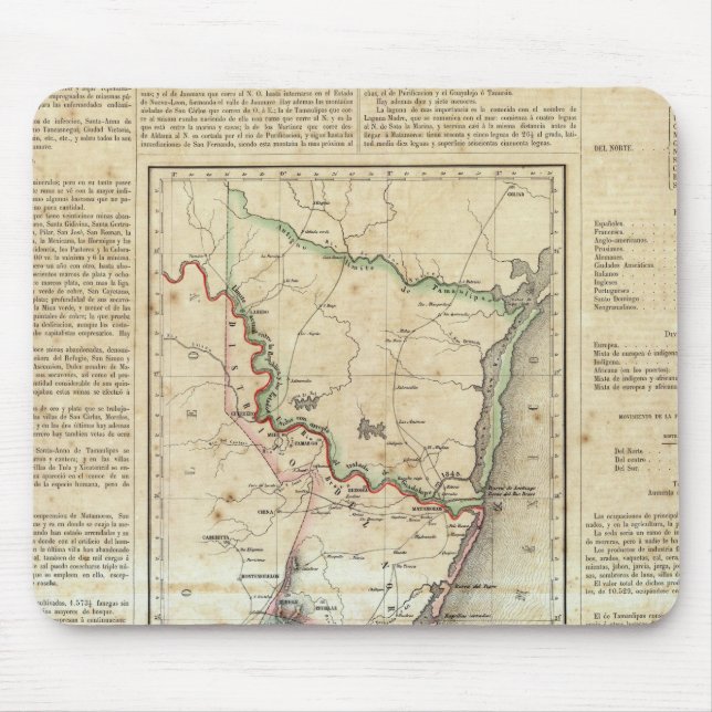 Tamaulipas, Mexico Mouse Mat (Front)