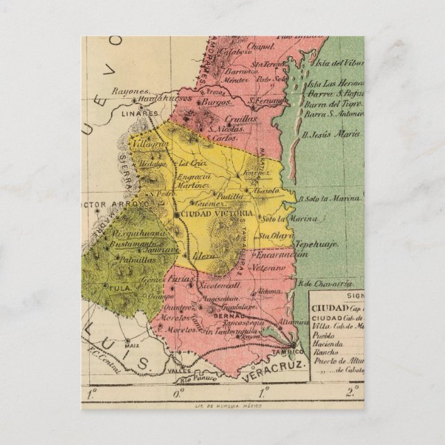 Tamaulipas, Mexico Postcard (Front)