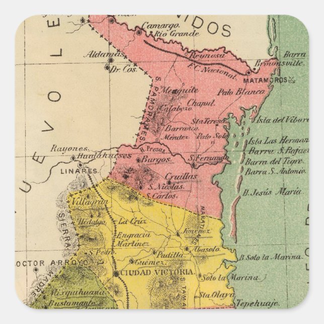 Tamaulipas, Mexico Square Sticker (Front)