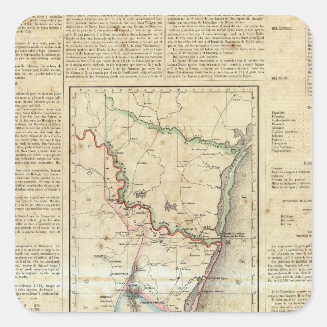 Tamaulipas, Mexico Square Sticker (Front)