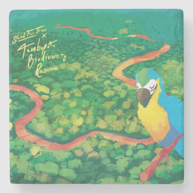Tambopata Biodiversity Reserve Stone Coaster (Front)