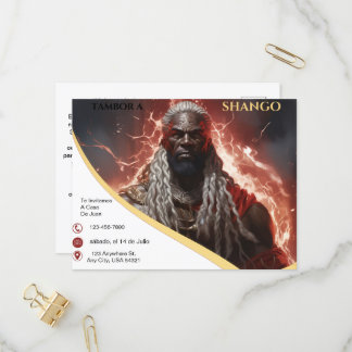 Tambor a Shango Lightening Rayos Invitation